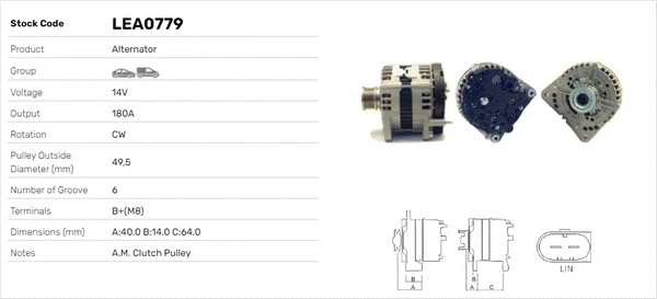 Alternateur LUSA LEA0779