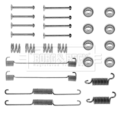 Kit d'accessoires, mâchoire de frein BORG & BECK BBK6021