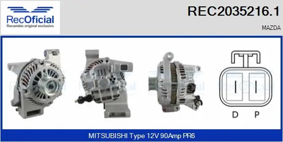 Alternateur RECOFICIAL REC2035216.1