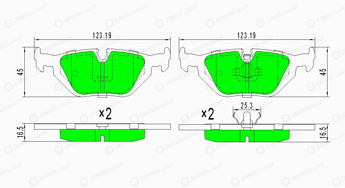 Kit de plaquettes de frein, frein à disque Automotive Adriado GLBP0246