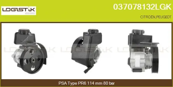Pompe hydraulique, direction LGK 037078132LGK