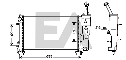 Radiateur, refroidissement du moteur EACLIMA 31R25123