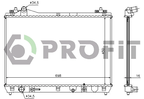 Radiateur, refroidissement du moteur PROFIT PR 7050N3