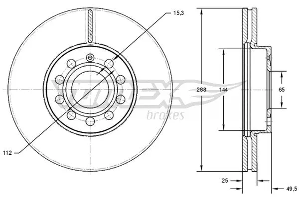Disque de frein TOMEX Brakes TX 71-31