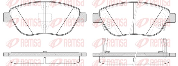 Kit de plaquettes de frein, frein à disque REMSA 0859.32
