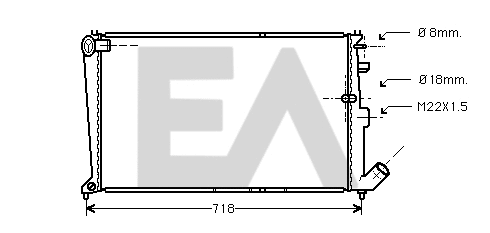 Radiateur, refroidissement du moteur EACLIMA 31R10044
