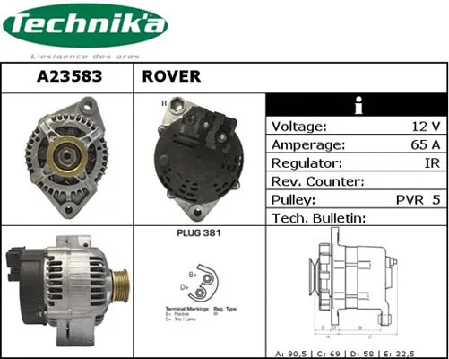 Alternateur Technika A23583