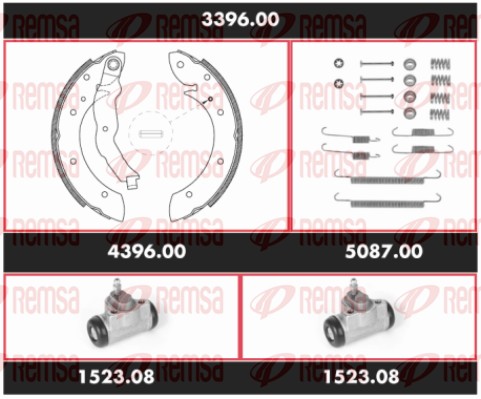 Kit de freins, freins à tambours REMSA 3396.00