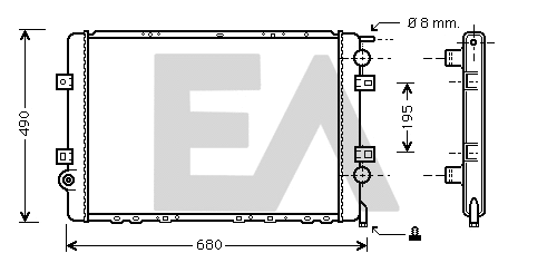 Radiateur, refroidissement du moteur EACLIMA 31R60120