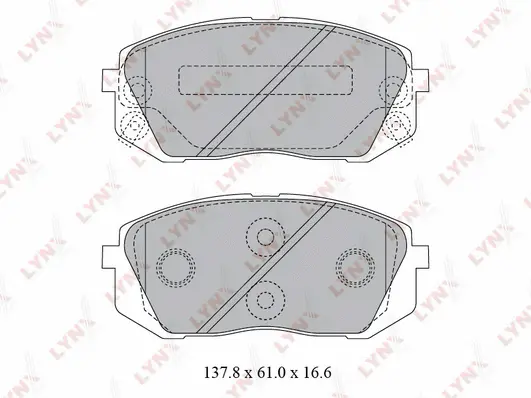 Kit de plaquettes de frein, frein à disque LYNXAUTO BD-3621