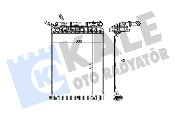 Radiateur, refroidissement du moteur KALE OTO RADYATÖR 352840
