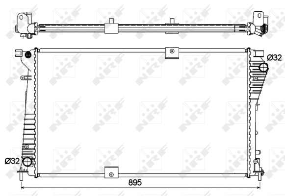 Radiateur, refroidissement du moteur NRF 53123