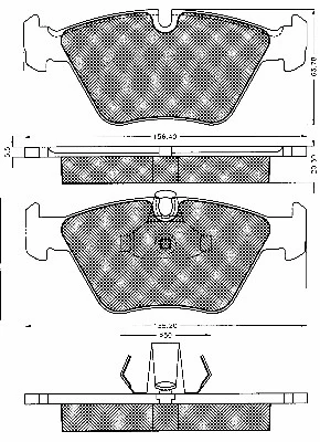 Kit de plaquettes de frein, frein à disque BSF 10560