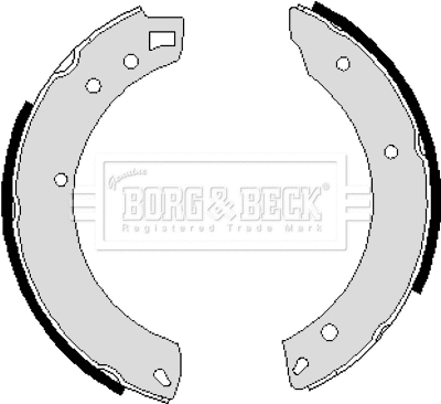 Jeu de mâchoires de frein BORG & BECK BBS6113