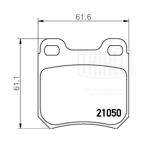 Kit de plaquettes de frein, frein à disque TRIALLI PF 4083