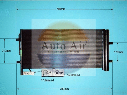 Condenseur, climatisation AUTO AIR GLOUCESTER 16-9971