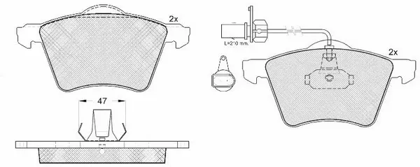 Kit de plaquettes de frein, frein à disque FIT FP3271E