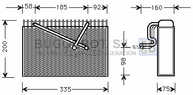 Évaporateur climatisation BUGOBROT 70-OLV298