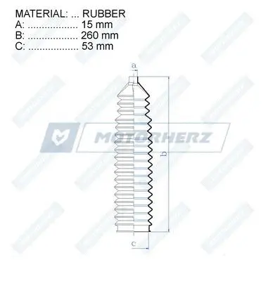 Joint-soufflet, direction MOTORHERZ RDZ0337MG
