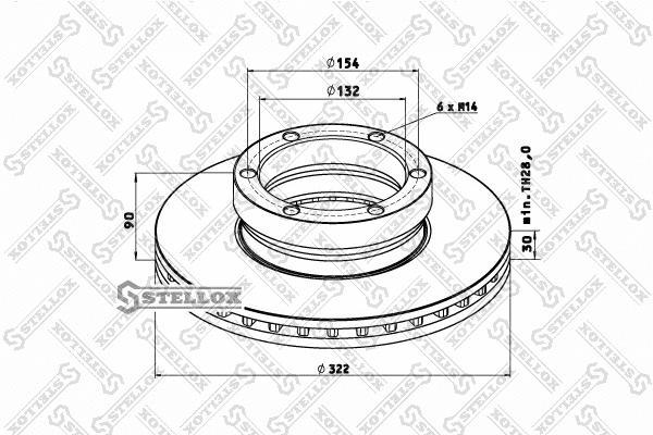 Disque de frein STELLOX 85-00732-SX