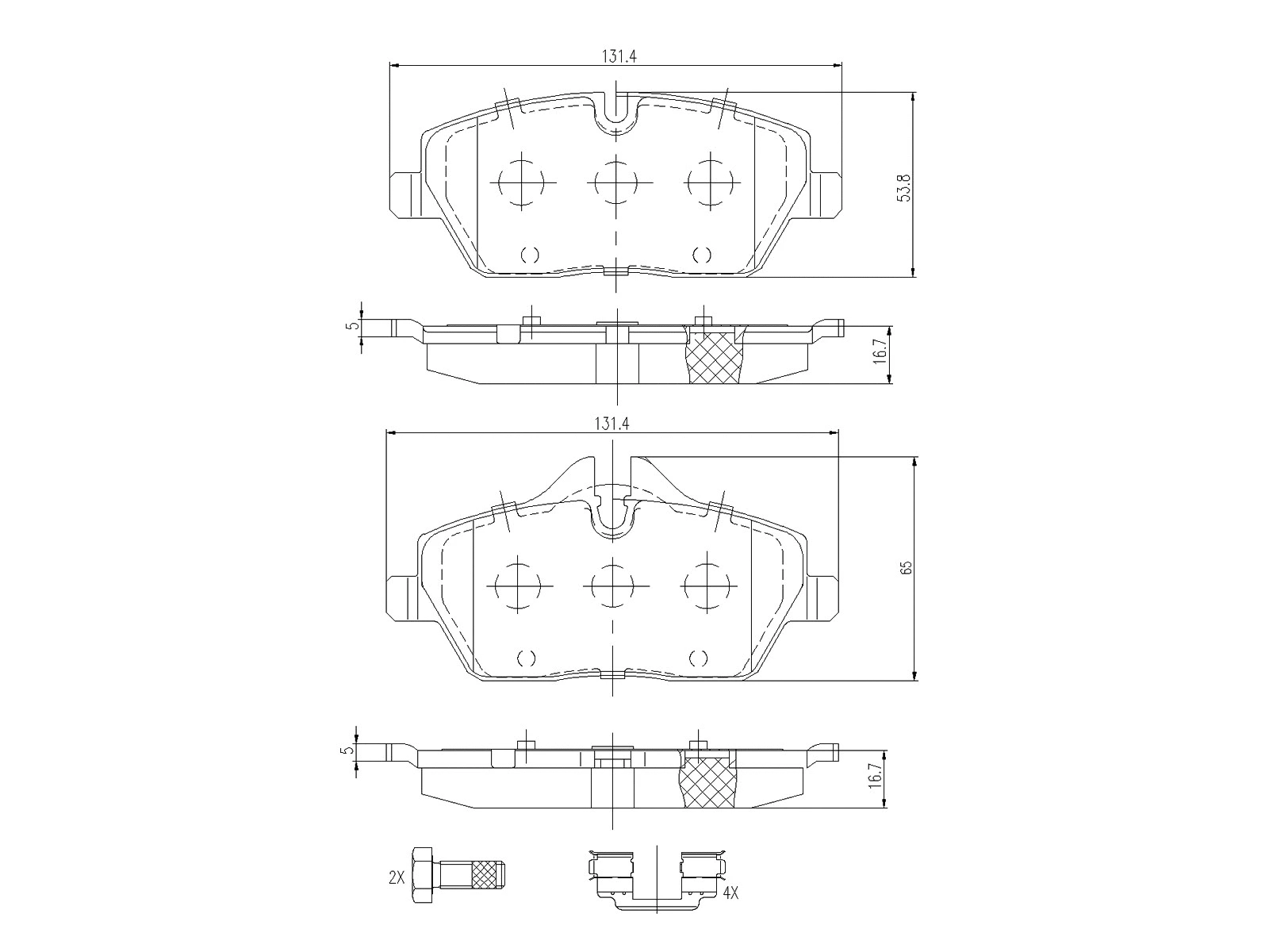 Kit de plaquettes de frein, frein à disque A.Z. Meisterteile AZMT-44-022-1207