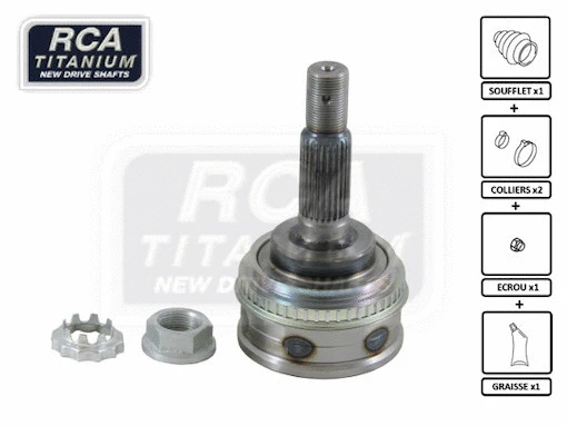 Jeu de joints, arbre de transmission RCA FRANCE TO08F2A