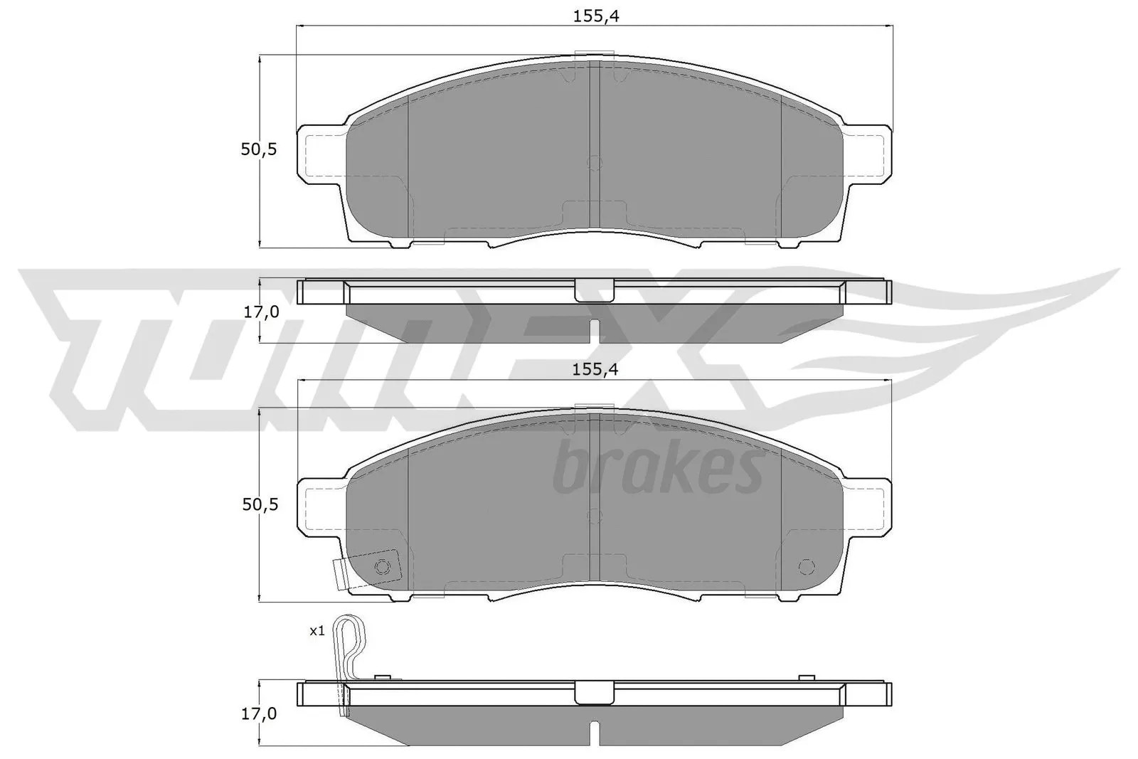 Kit de plaquettes de frein, frein à disque TOMEX Brakes TX 19-37