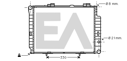 Radiateur, refroidissement du moteur EACLIMA 31R50133