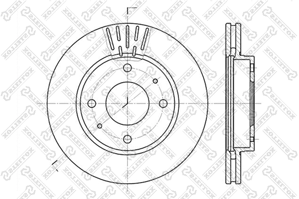 Disque de frein STELLOX 6020-3411V-SX
