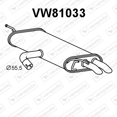 Silencieux arrière VENEPORTE VW81033