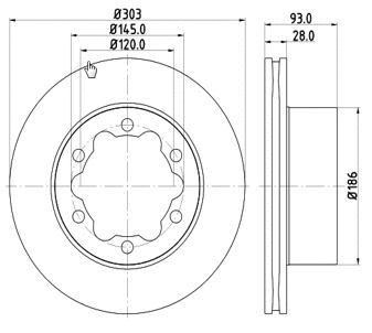 Disque de frein MTR 12108529