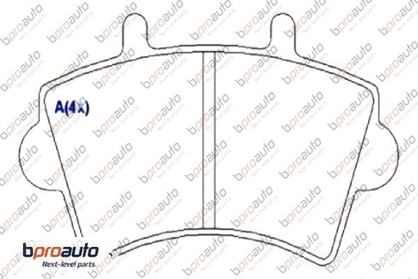 Kit de plaquettes de frein, frein à disque BPROAUTO 1BP30958AA