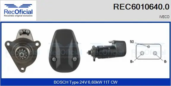 Démarreur RECOFICIAL REC6010640.0