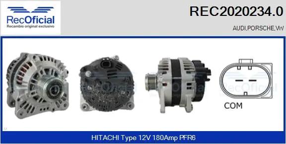 Alternateur RECOFICIAL REC2020234.0