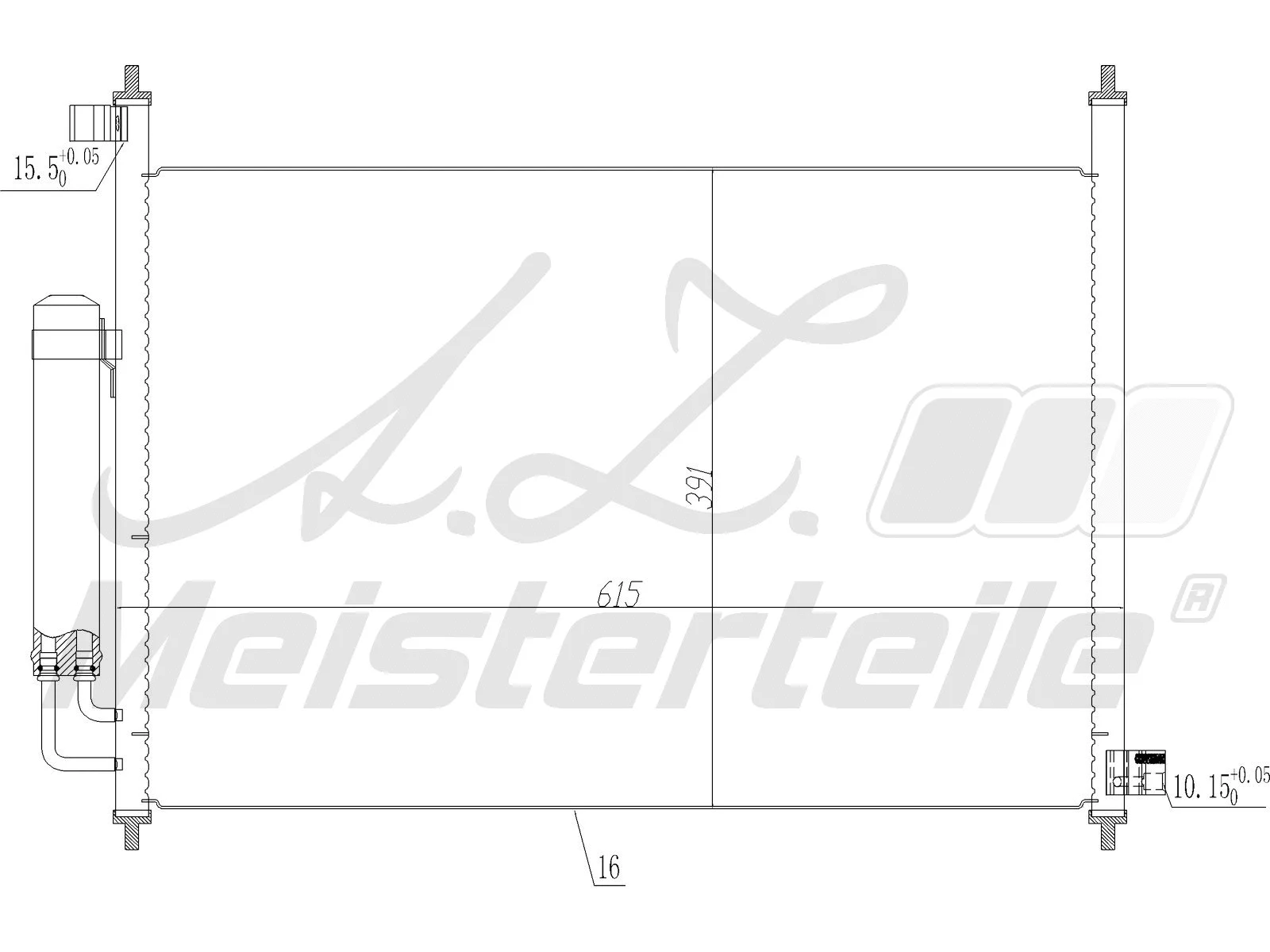 Condenseur, climatisation A.Z. Meisterteile AZMT-45-030-1524