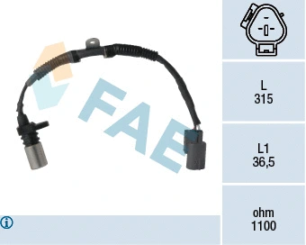 Capteur d'angle, vilebrequin FAE 79299
