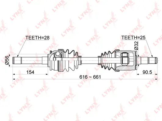 Arbre de transmission LYNXAUTO CD-1087