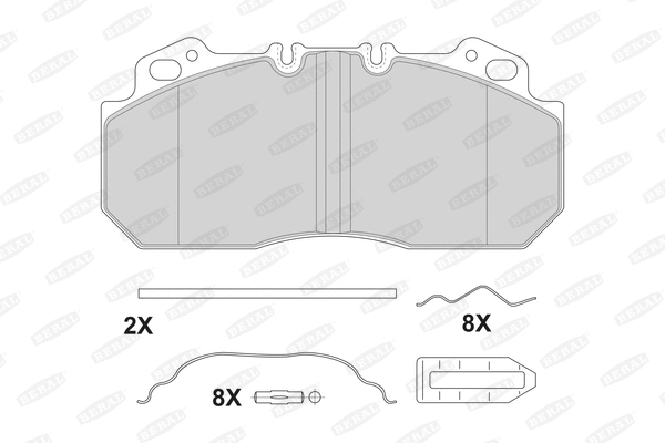Kit de plaquettes de frein, frein à disque BERAL BCV29090BK