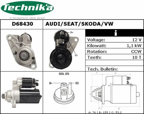 Démarreur Technika D68430
