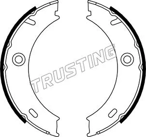 Jeu de mâchoires de frein, frein de stationnement TRUSTING 052.127