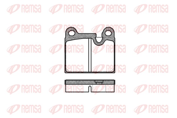 Kit de plaquettes de frein, frein à disque REMSA 0006.80