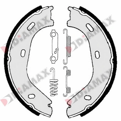 Jeu de mâchoires de frein, frein de stationnement DIAMAX N01187
