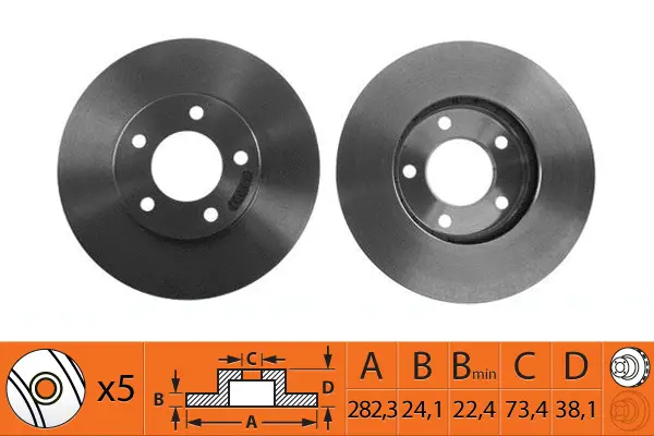 Disque de frein SB BR53101T
