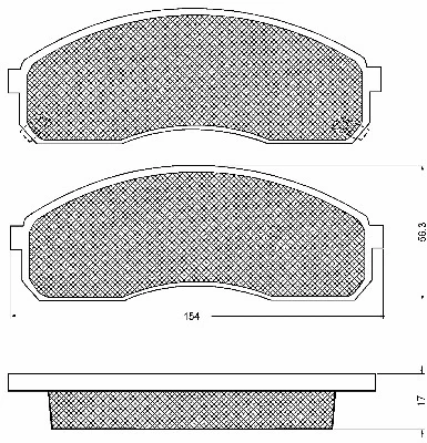 Kit de plaquettes de frein, frein à disque BSF 10677