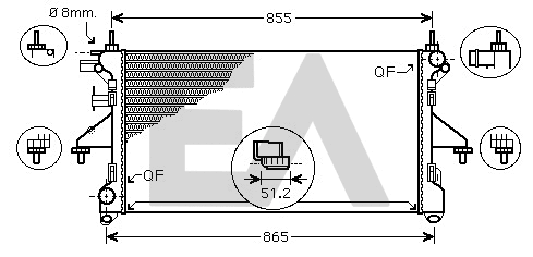 Radiateur, refroidissement du moteur EACLIMA 31R55121