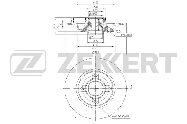Disque de frein ZEKKERT BS-5989
