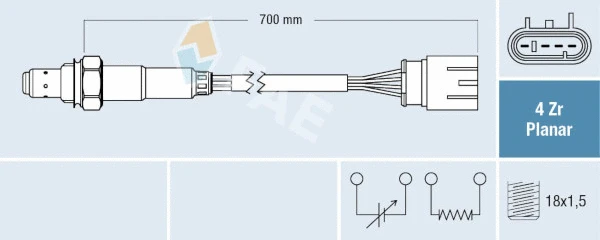 Sonde lambda FAE 77690