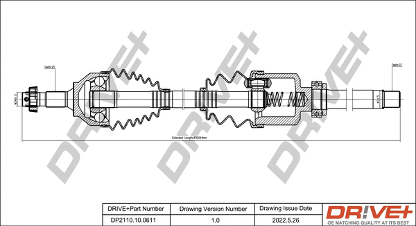 Arbre de transmission Dr!ve+ DP2110.10.0611
