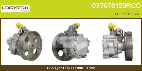 Pompe hydraulique, direction LGK 037078129RCC