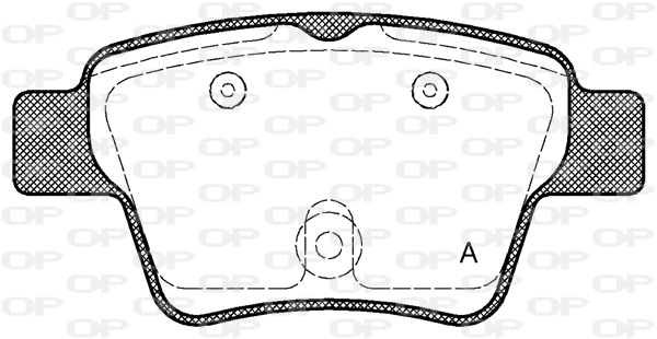 Kit de plaquettes de frein, frein à disque OPEN PARTS BPA1138.00